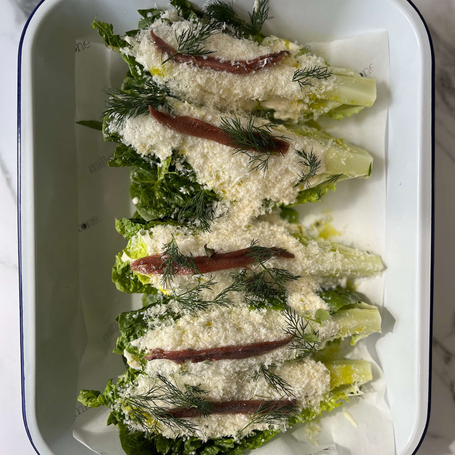 Gem Lettuce Wedges & Anchovy