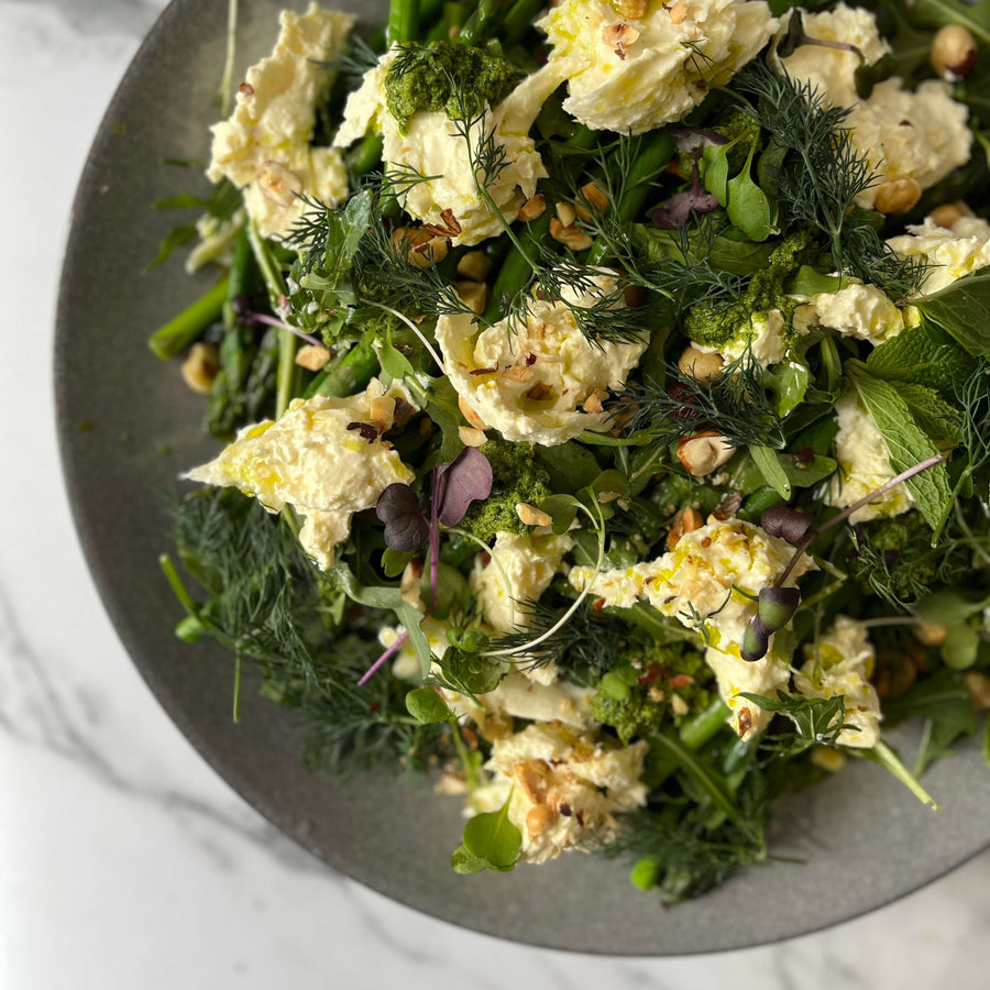 Asparagus, Hazelnut And Burrata Salad