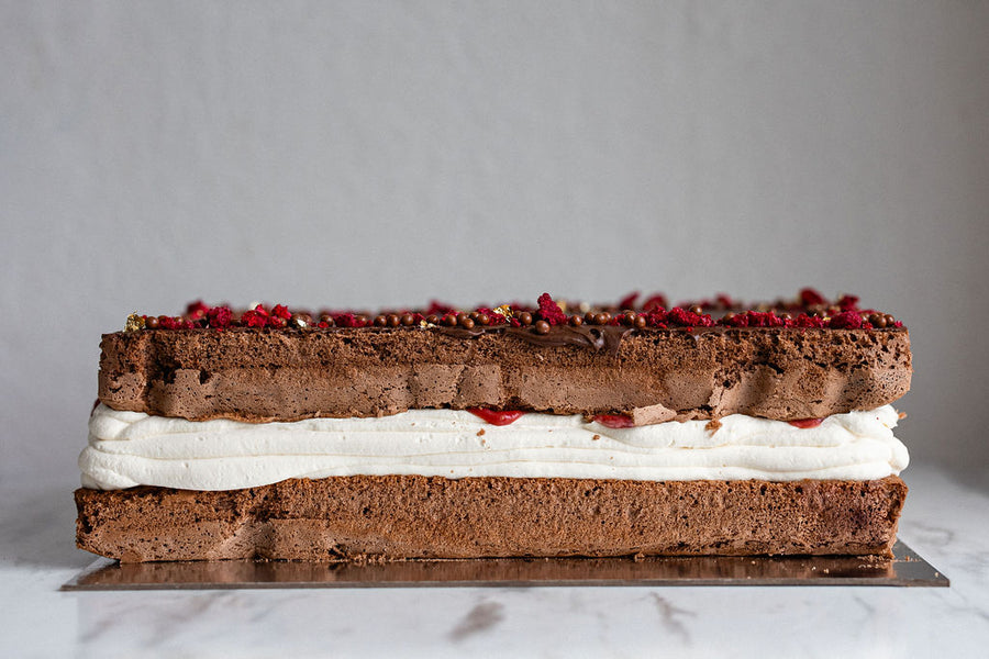 Chocolate & Rhubarb Sponge Cake