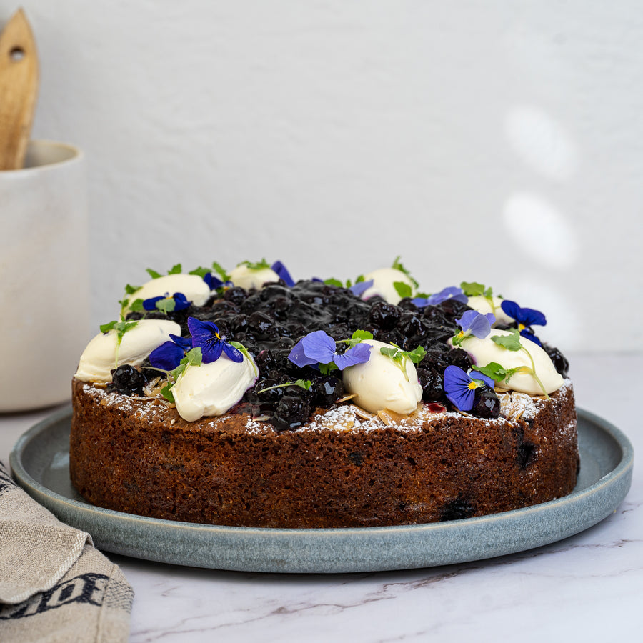 Almond Coconut & Blueberry Cake